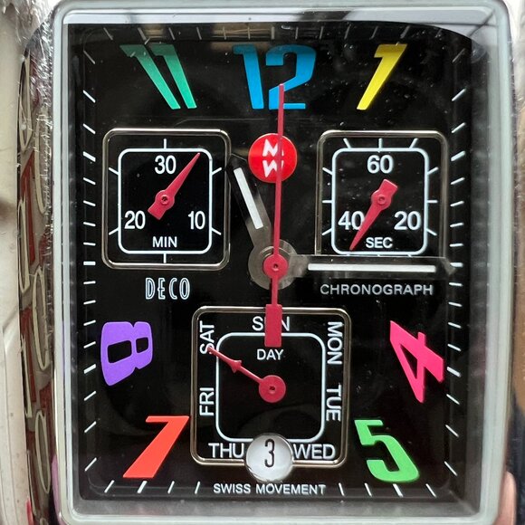 Authentic Michele Carousel Black Dial Deco Day Watch - Picture 3 of 12